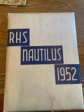 RHS Nautilus 1952 Yearbook High School Vintage Retro Hardcover Annual